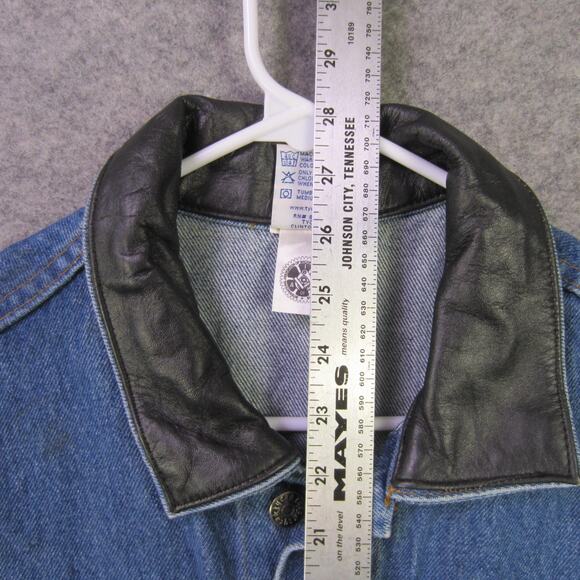 Harley-Davidson Buell Ride For Life Vest Mens Large Denim Leather Made in USA - Picture 4 of 9